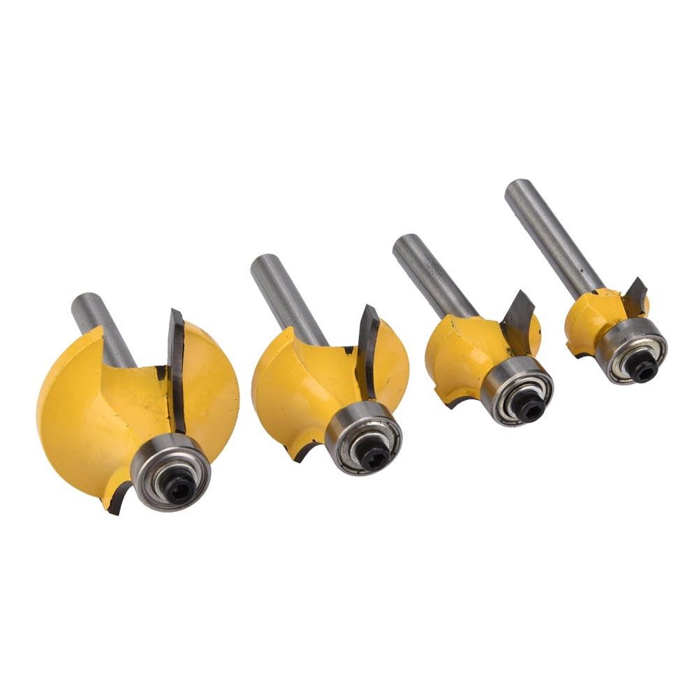 

4 шт. 12 , 38 , 14 , 18 Набор фрезерных кромочных фрез из сплава для деревообработки