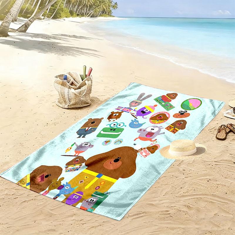 Hey Duggee Print Beach Towel, Large Soft Quick Dry Towel for Beach Camping Swimming