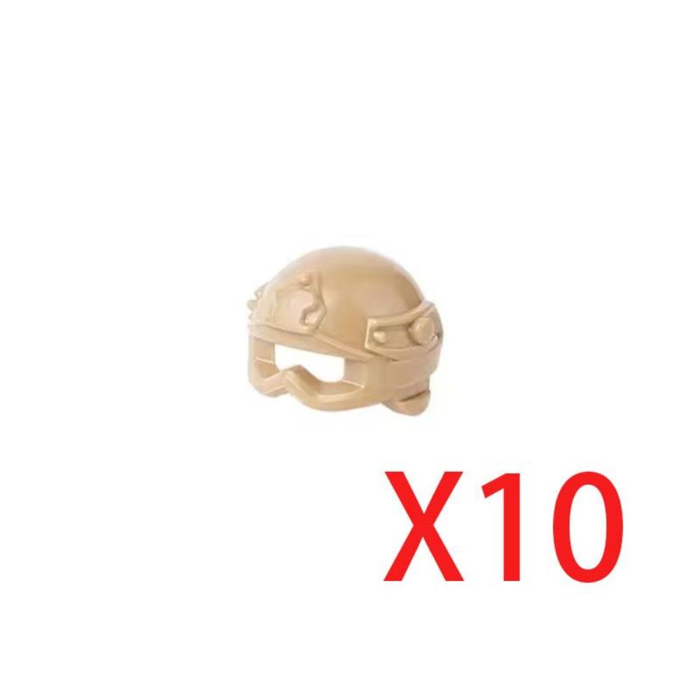 MOC WWII Military Building Blocks Accessories Figure Soldier Ninja Helmet Toy Hat Mini Brick Scarf Mask Knee Pads Gift Toys X027