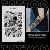 Japanese Traditional Tattoo Waterproof Sticker: Men's Long-lasting Floral Arm Pattern.