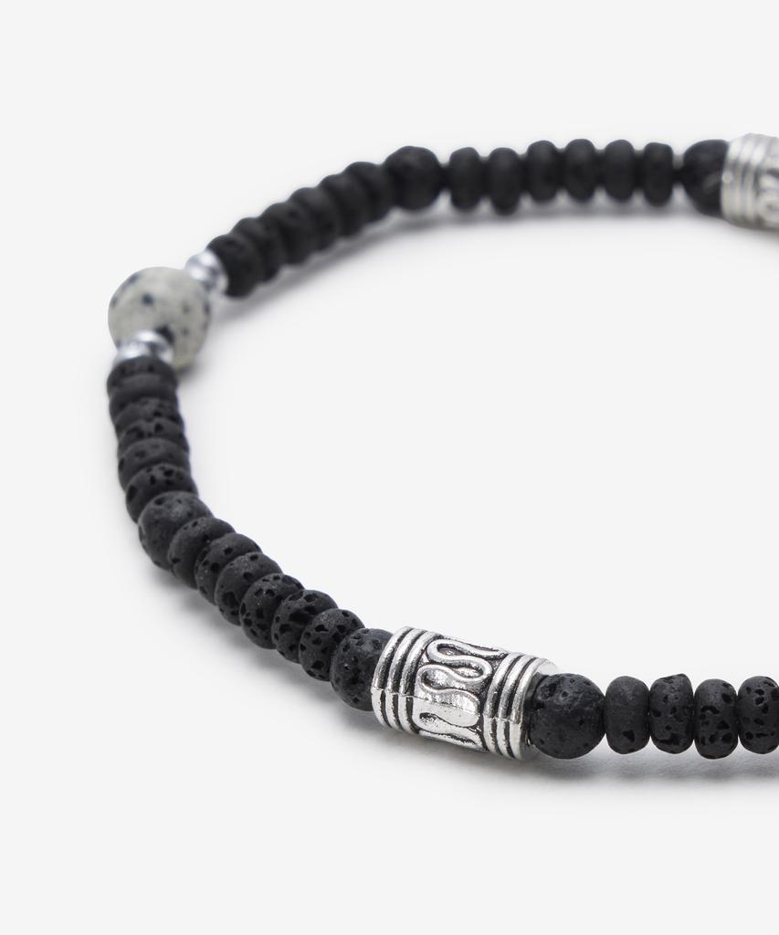 Peanut Loop Basalt Jasper Bracelet Black