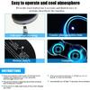 2PCS LED Car Cup Holder Lights, 7 Colors Changing Vehicle USB Charging Cup Holder Insert Coasters, Automotive Interior Atmosphere Lamp Decoration