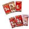 Chinese Style 2026 Red Envelopes Flat Embroidery Style Thickened Lucky Red Pocket Cartoon Year Of Horse