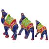 Set of 3 Multicolor Handcrafted Camel Statues Animal Figurines Decorative Showpieces for Home,