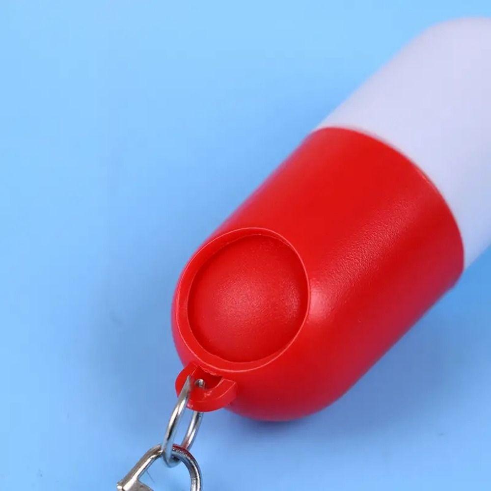 Capsule Shaped Travel Pill Box Key Chain Drug Container Keychain  Medicine Storage