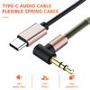 Ses Uzatma Kablosu Type-C - 3.5mm Ses Aux Kablosu Huawei Araba Kulaklık Hoparlör Tel Hattı 3.5 Jack Aux USB C Adaptör Kablosu