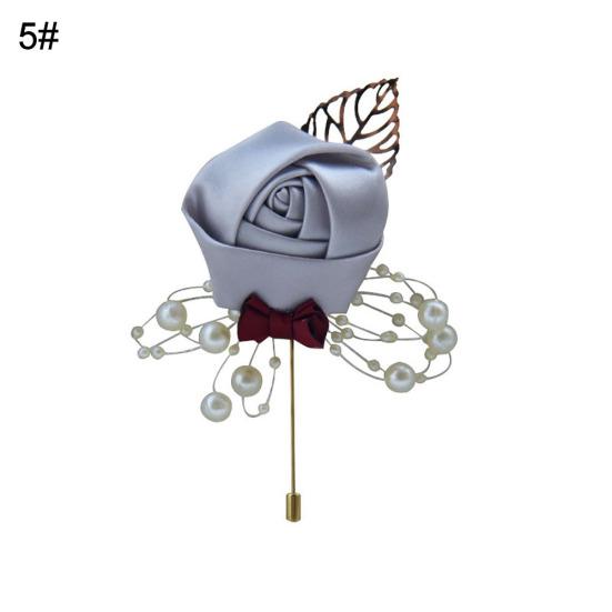 Umělá květina list Boutonniere živůtek svatební obřad nevěsta ženich brož