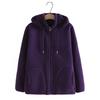 Autumn Winter Fleece Coat Women Thicken Warm Hoodies Sweaters Jackets Middle Age Zip-up Outerwear Casual