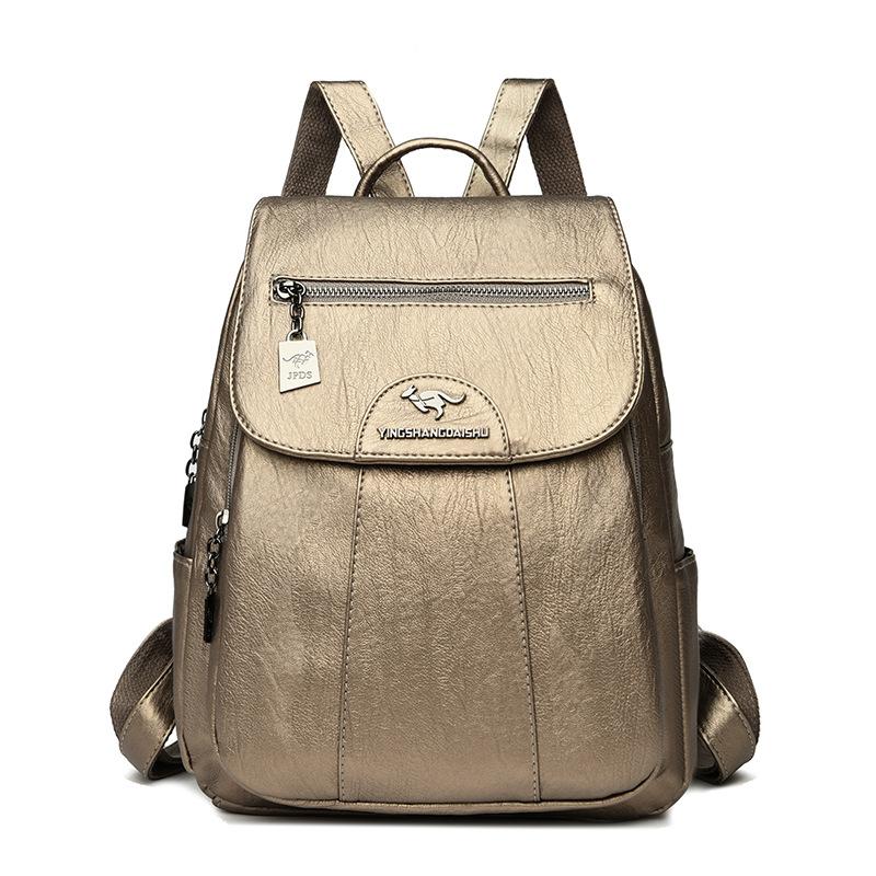 

Женский рюкзак весна-лето большая вместительная сумка для отдыха на плече модная студенческая дорожная сумка золотой