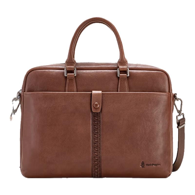

Hush Puppies Men s Vintage Leather Briefcase 14 inches