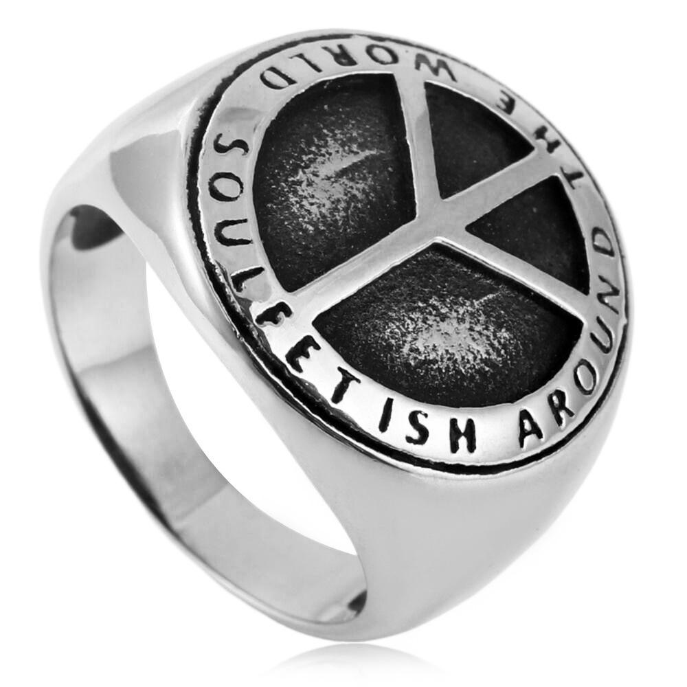 European and American Jewelry Rings Retro Trendy Men s Personality Rings 2026 No. 7 серебряный