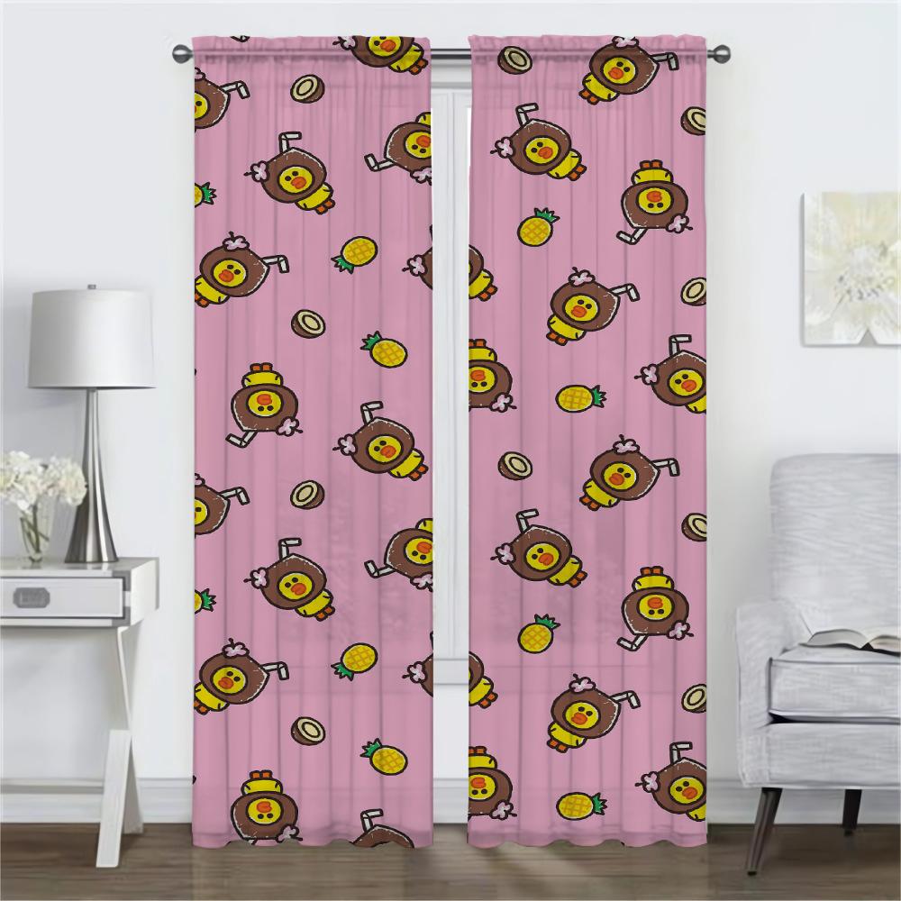 Modern Living Room Curtains for Camera L-LINE Blackout Curtain Kitchen Curtains 2 Pieces Partition Shades Halloween Decoration