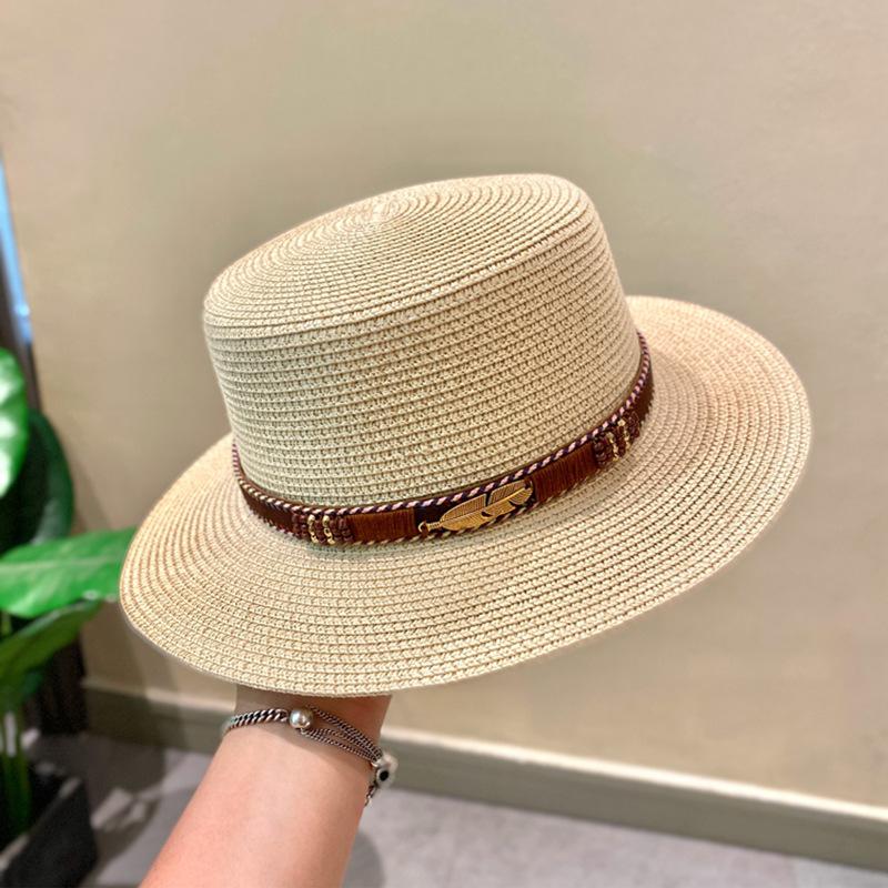 

JYL TS DIY Bohemian Straw Hat Belt Decor Sun Protection Woven Straw beige безопасность оранжевый