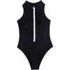 Women S One Piece Bikini Swimsuit Front Zipper Fashion Swimwear