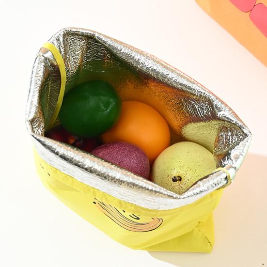 Banana Storage Bag Drawstring Closure Aluminum Lining Easy to Clean Multi-purpose Reusable Fruit Vegetable Protective Bag