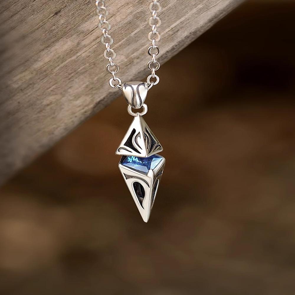 New Retro Star Shaped Diamond Collarbone Chain Men's High-End Trendy Style Niche Hip-Hop Tough Guy Style Gift