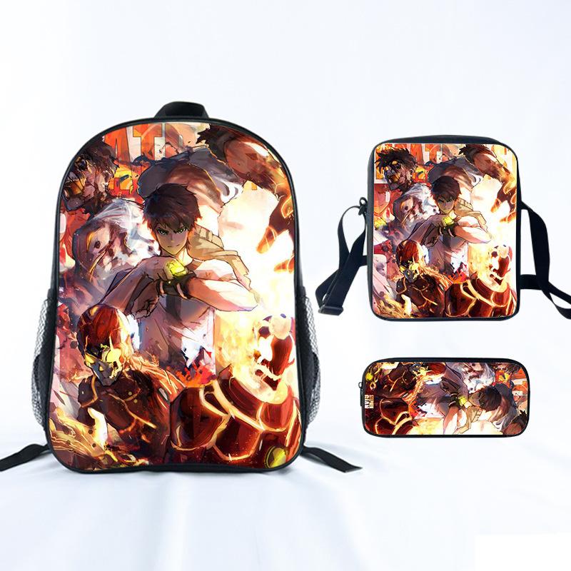 Less Hacker Backpack Elementary And Secondary School School Bag Anime Printed Cartoon Children S Backpack Satchel Pencil Bag pencil bag