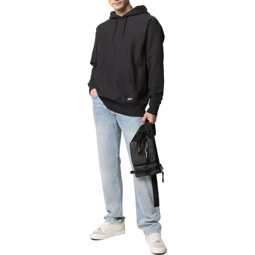 Vans Sweat à capuche Pullover Couleur Unie Logo Brodé Manches Longues Sweat-shirt Homme sweatshirt Noir VN0A5E1OBLK