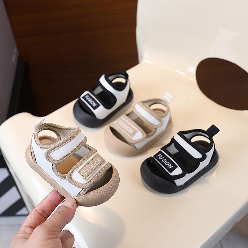 Baby Sandals Cute Bear Soft Breathable Beach Shoes Summer Infant Sandals For Boy First Walkers Toddler Girl Sandals Khaki, White
