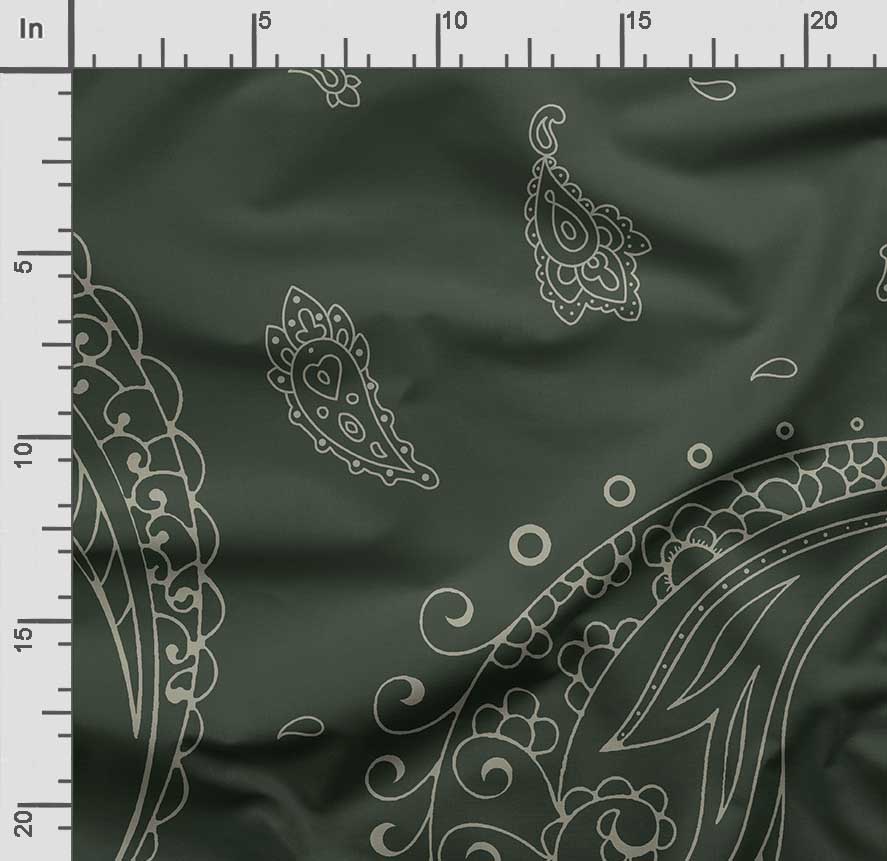 Soimoi Asian Paisley Print,  Cotton Cambric, Quilting Fabric Sold by The Yard 42 Inch Wide, Medium Weight Cotton Fabric,