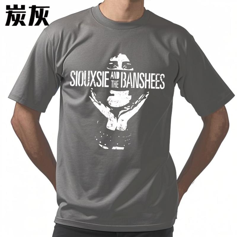Graphic Summer Teenagers T Shirt Siouxsie And The Banshees Logo Design Short Sleeve Relaxed Fit Oneck Tee Shirt Cotton Tshirt