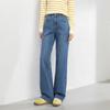 Jeans Women's Autumn New High-waisted Cotton Straight Mopping Trousers Korean Version Loose Drape Wide-leg Trousers