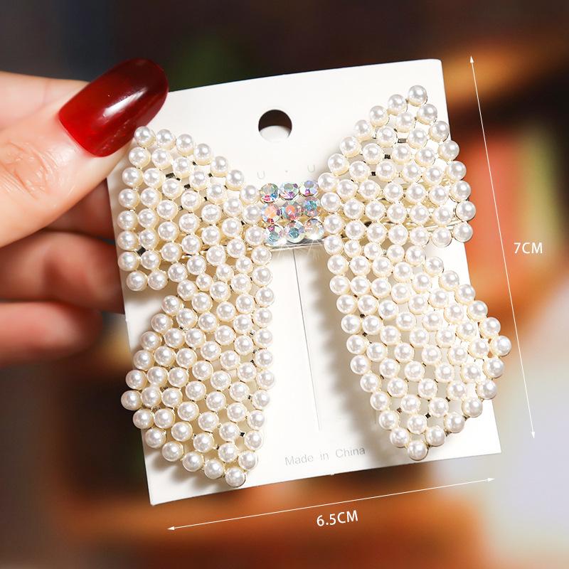 Elegant Rhinestone Hairpins Women Girls Pearl Hair Clips Pins Barrettes Accessories BB Hairclip Hairgrip Headdress