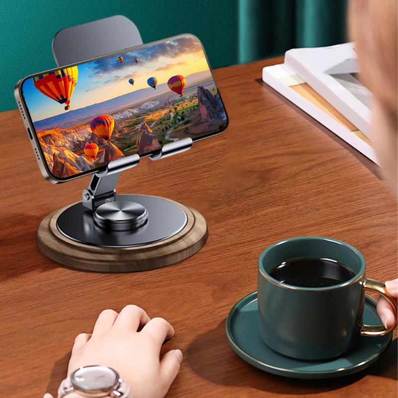 360 Degree Metal Desk Mobile Phone Holder Stand For iPhone iPadXiaomi Adjustable Desktop Tablet Holder Cell Phone Stand