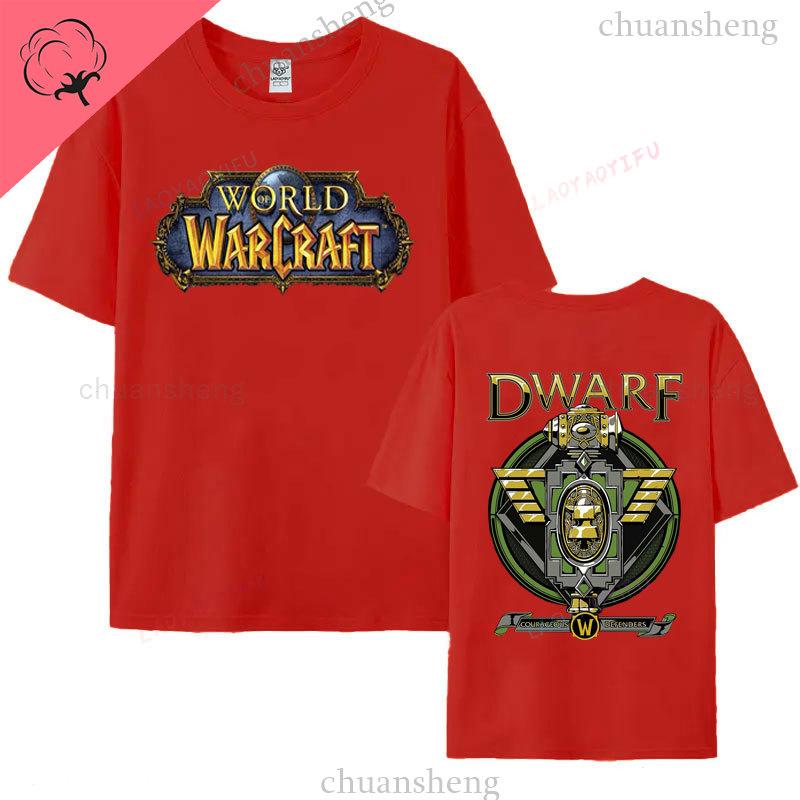 World of Warcraft T-Shirt Hiphop Spiel Gedrucktes T-Shirt Oberteil Locker Komfort Kleidung Sommer Unisex Heißer Verkauf T-Shirts 100% Baumwolle