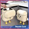 Wall Mounted Trash Can No Punching Required Kitchen Recycle Bin Bathroom Cartoon Hanging Trash Can with Lid Food Garbage Bin