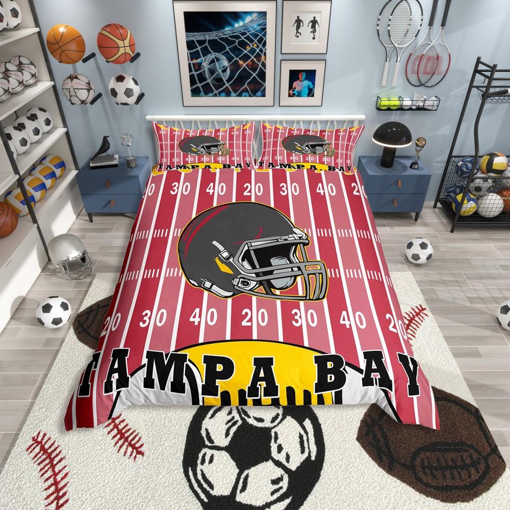 Homewish Boys Basketball Lover Duvet Cover Set,Modern Sport Player Bedding Set,Modern Ball Game Reversible Bed Set