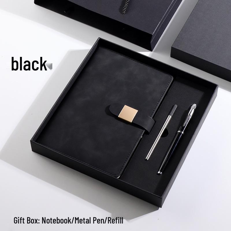 A5 Buckle Notebook Gift Set with Logo - Business, Teacher, or Work Diary