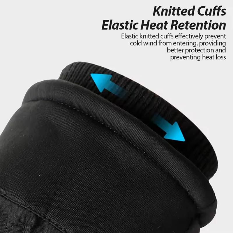 Winter Men's Skiing Gloves Touch Screen Waterproof Cashmere Lining Thickened Anti Slip Gloves Outdoor Motorcycle Riding Gloves