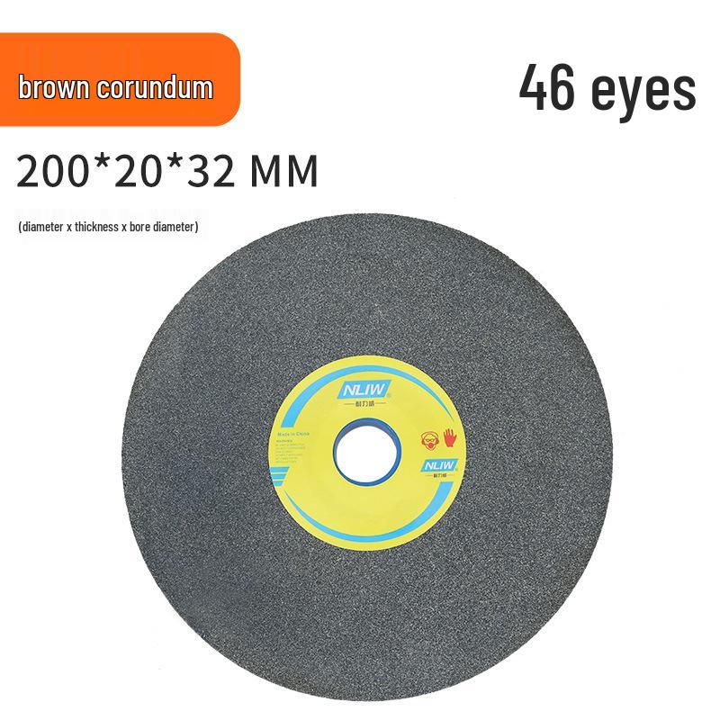 Tabletop Knife Sharpener with Corundum Grinding Wheel (150/200/250), Brown/White, Bench Grinder Disc