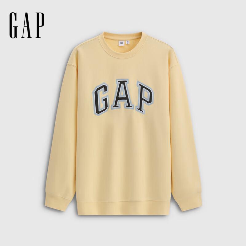 GAP Unisex Logo Patch Loose Long-Sleeve Sweatshirt