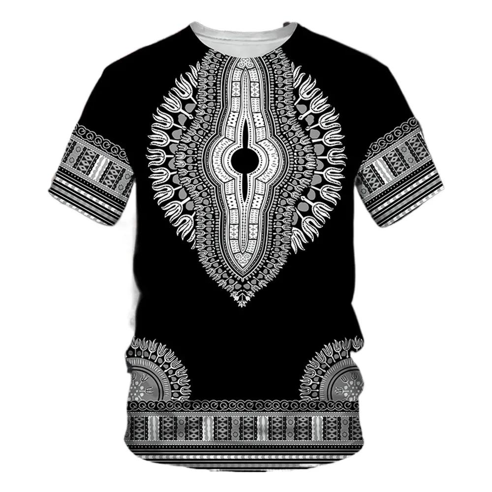 New Summer African Ethnic Style Pattern 3D Print T-Shirts Men Women Tshirt Short Sleeve Oversized Harajuku Tee Top Kid 2025