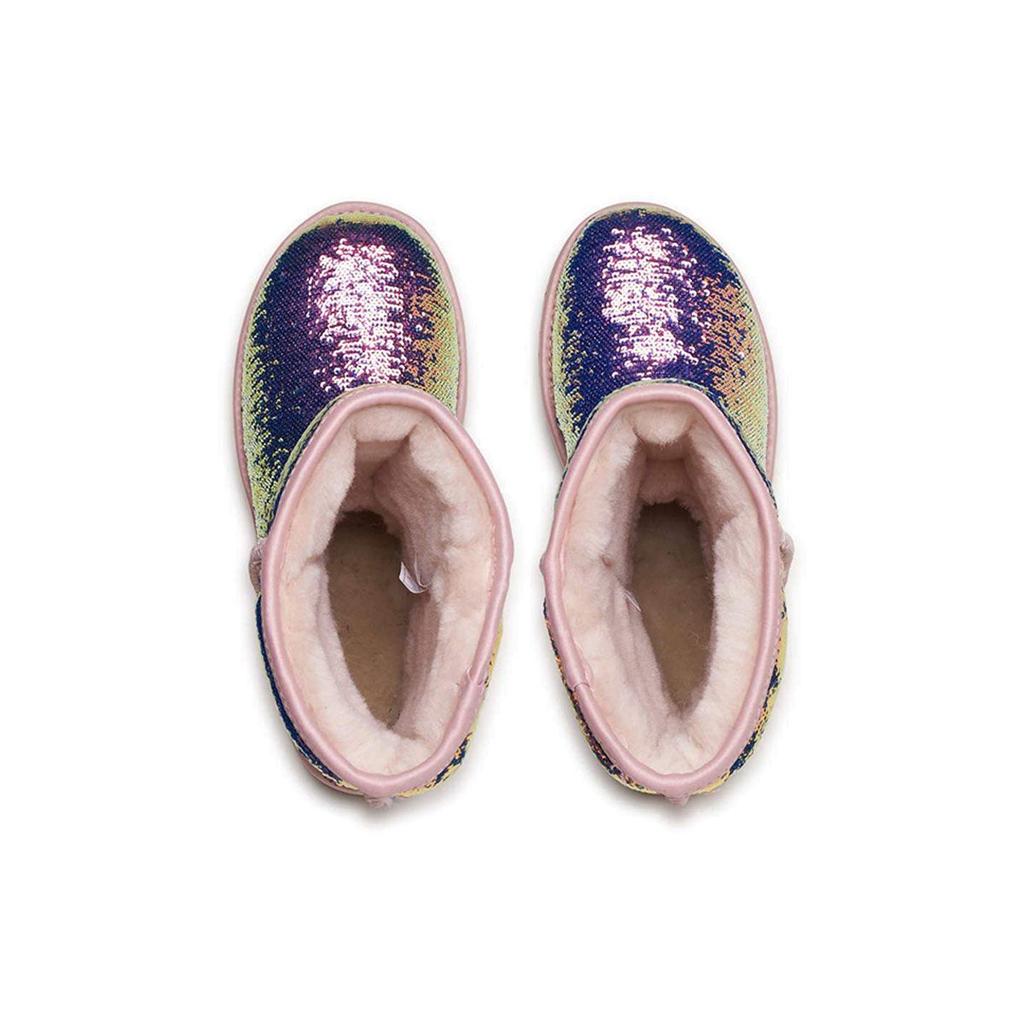 UGG Classic Short Cosmos Sequin Rose Gold Women's 1103796-QRT