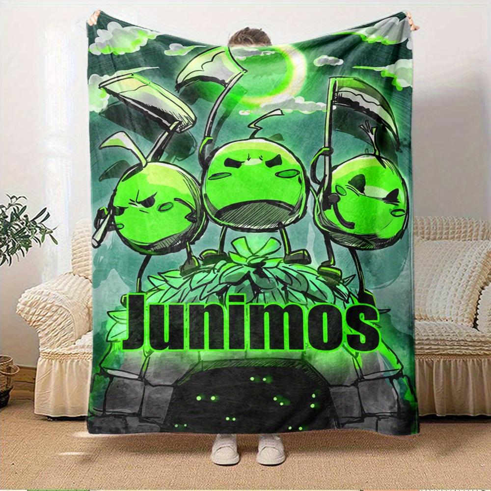 

1pc Junimos,Green,CharactersDigital Print Fleece Blanket - Contemporary Style, Suitable for All Seasons, Perfect for Home, Travel, or Campin 150x180cm