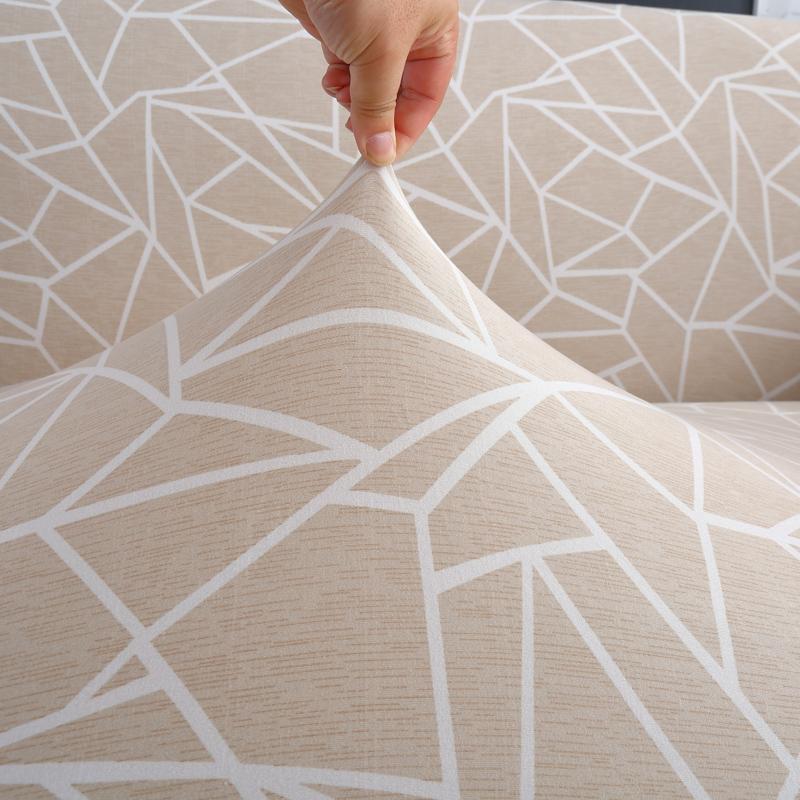 Sofa Skirt Cover Sofa Protector Stretch Slipcover For 1/2/3/4 Seat Couch Cover Corver Sofa Cover Geometric Printed