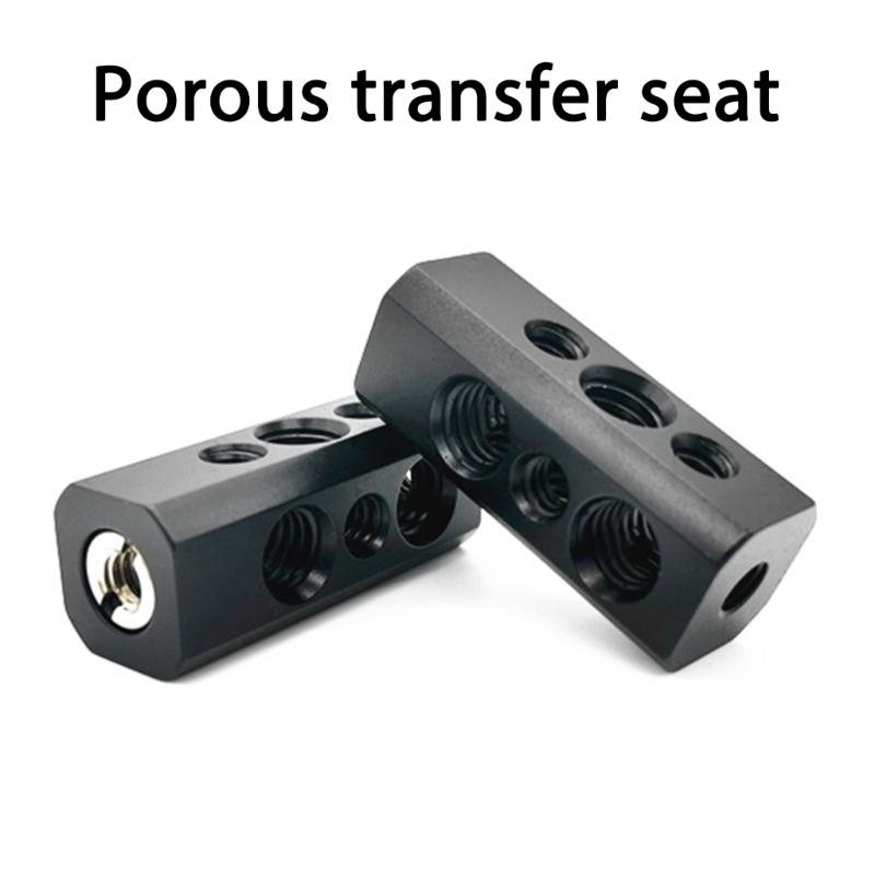 Universal Camera Hot Shoe Mount Adapter with MultiPorts for Tripods Aluminum Camera Tripod Hot Shoe Adapter Conversion