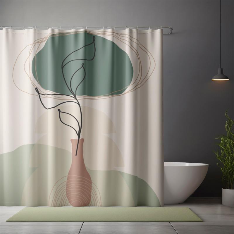 Bohemian Sunrise Shower Curtain - Waterproof, Bohemian Design, Includes Hooks, Fits Bathtubs & Home Bathrooms