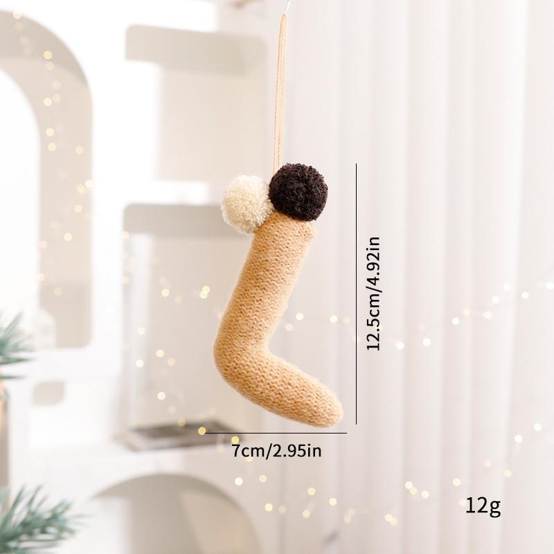 Creative Socks And Plush Ball Pendants Christmas Decoration Props For Holiday Tree Ornaments And Festive Scene Decor