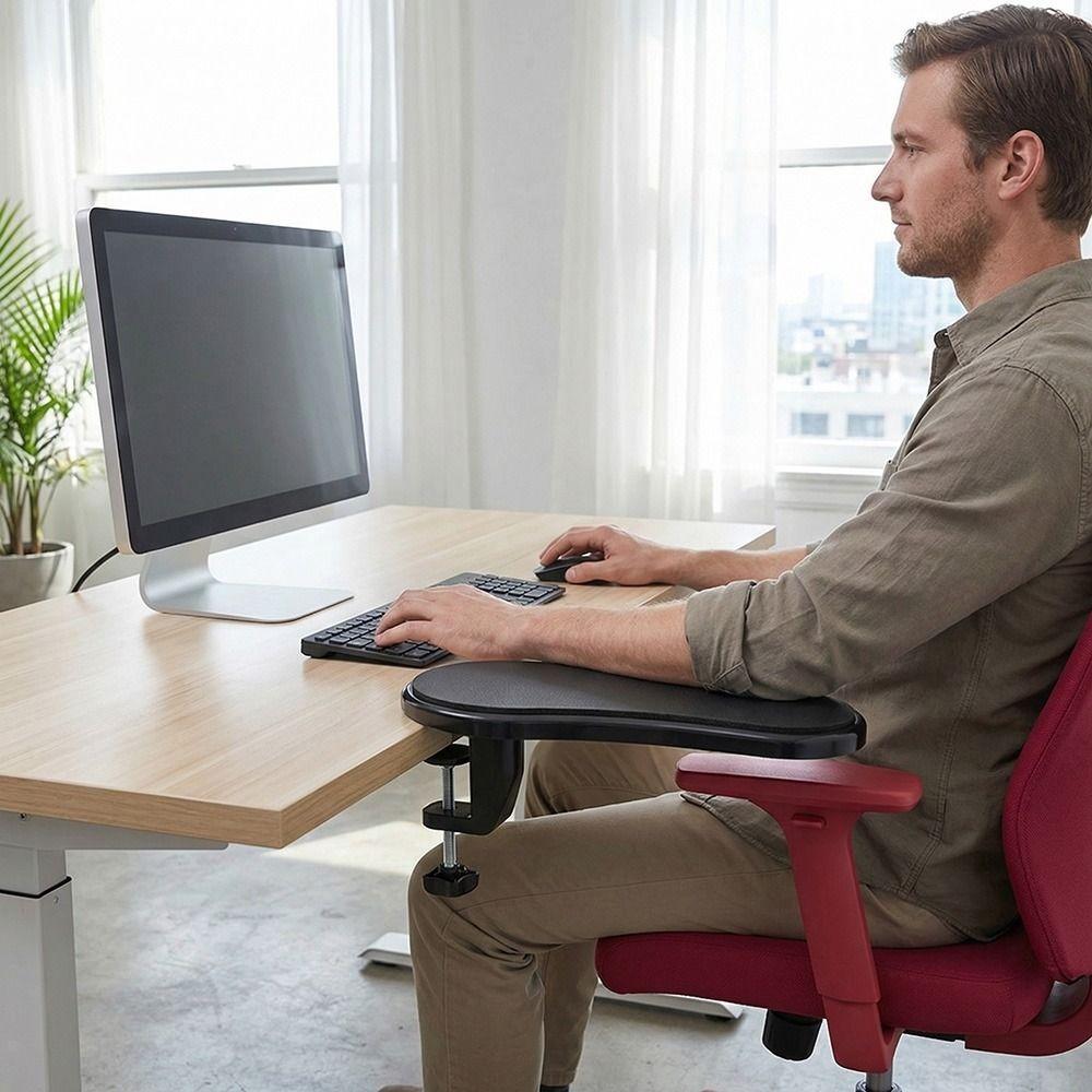 Anti Slip Computer Arm Rest Rotatable Elbow Rest Bracket Armrest Desk Holder  Office Use