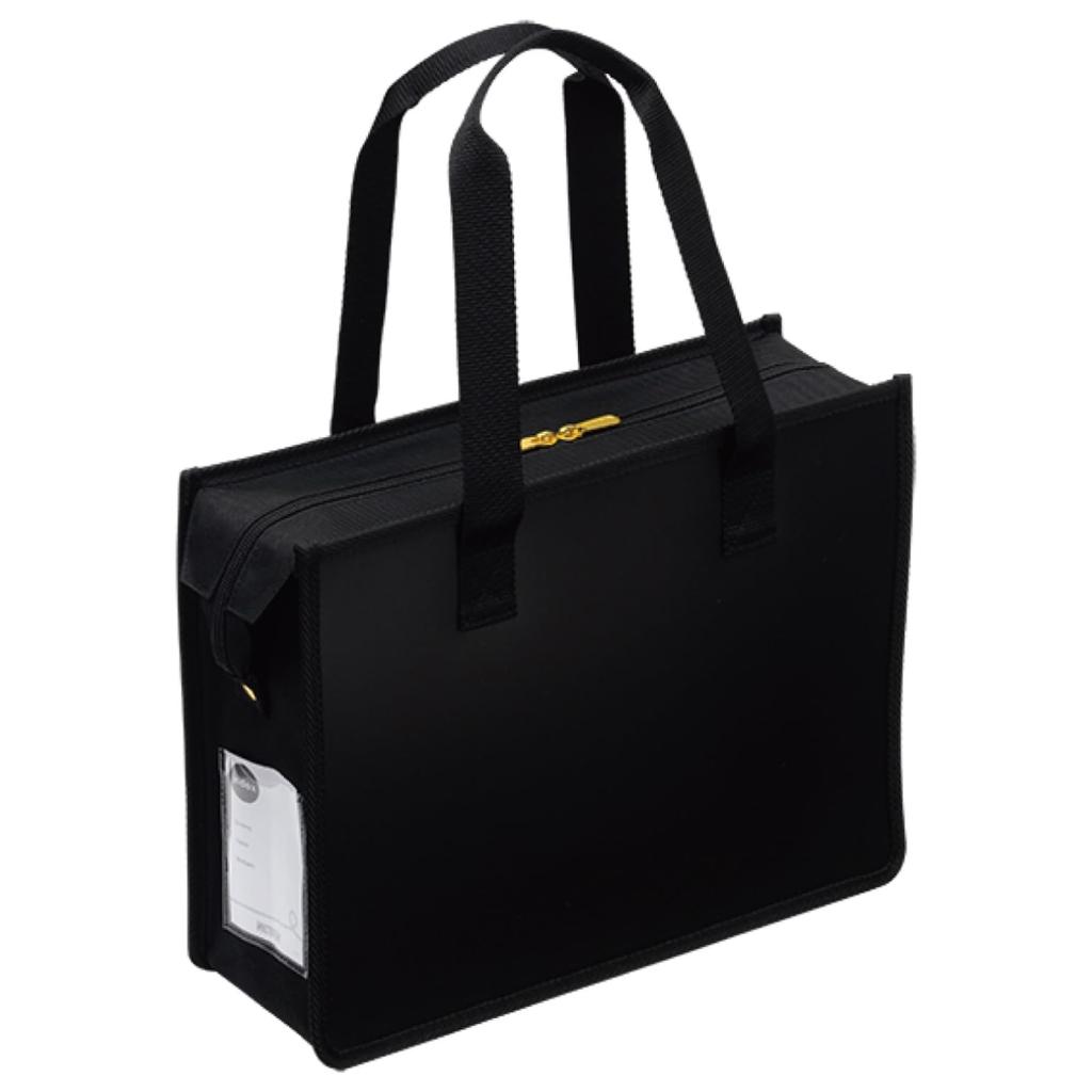 Sakura Meeting Notam Office Tote with Cray-Pas Bag, Bag, J, Zipper, Black, UNT-A4JC#49