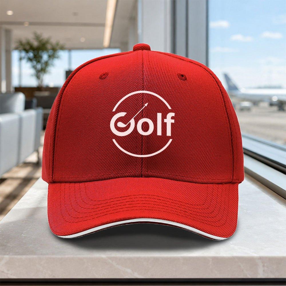 Adjustable Golf Sandwich Baseball Cap  Lightweight Printed Unisex Hat for Outdoor Weddings Parties