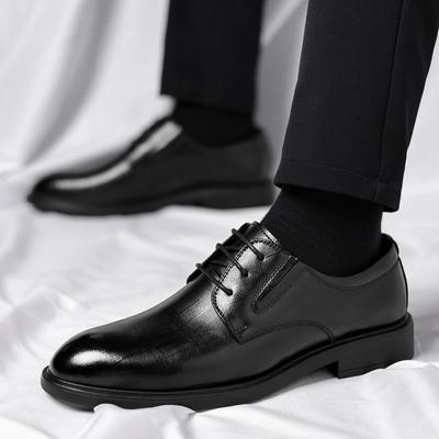 Herr Oxfordskor snörning mode Läder Brogues Klänningsskor hål andningsbara Klassiska Affärs Formella Skor Man fotbeklädnad
