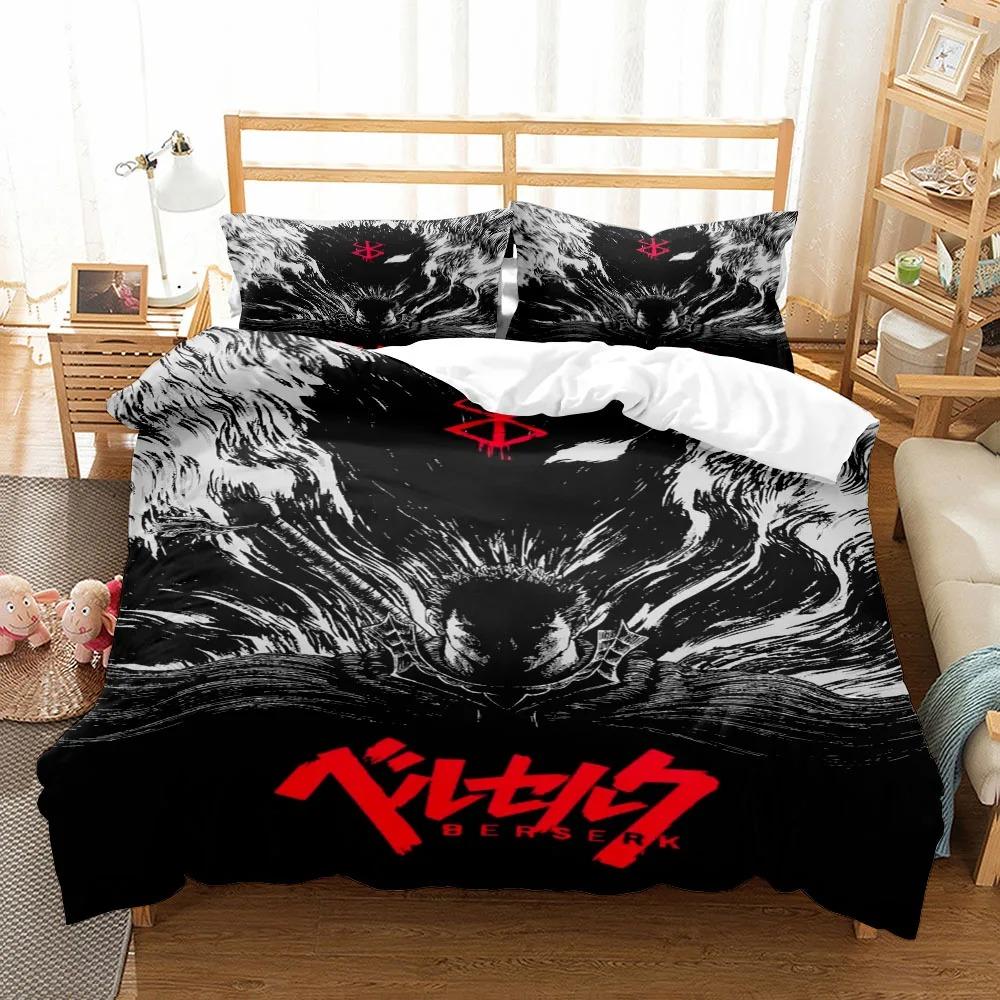 Berserk Anime Bettbezug-Set Ohne Laken King Queen Double Full Twin Einzelgröße Bettwäsche-Set