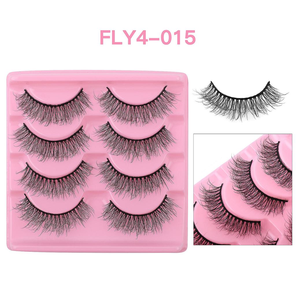 4 Pairs Of False Eyelashes, Thick Eyelashes, Exaggerated Fried Hair, Simulated Messy Eyelashes