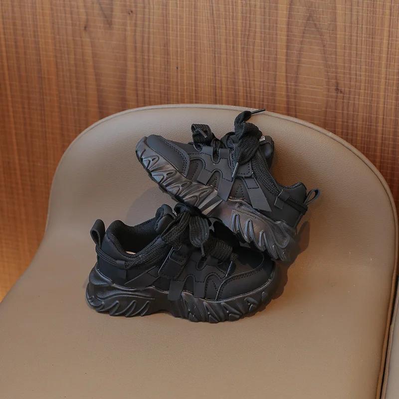 2024 New Autumn and Winter New Korean Children's Sports Shoes, Girls' Fashion, Casual Running Shoes, Big Boy Dad Shoes Trend