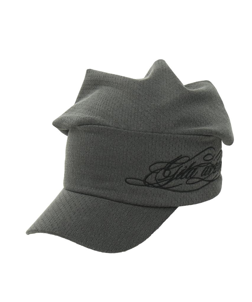 Gillaakaibeu Script Logo Strap Soft Cap_Charcoal
